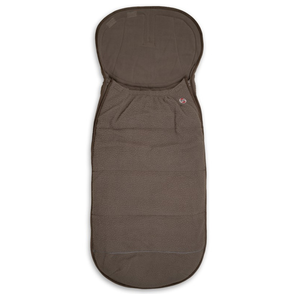 BRĄZOWY zimowy polarowy śpiworek do wózka i fotelika Teddy Fleece Buffalo