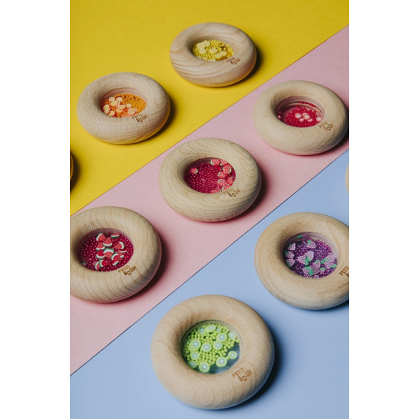 CYTRYNA drewniana grzechotka sensoryczna