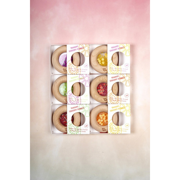 CYTRYNA drewniana grzechotka sensoryczna