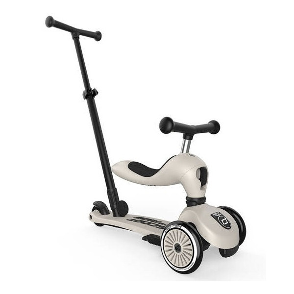 ASH szary highwaykick 1 Push and Go 2w1 Jeździk i hulajnoga z rączką do prowadzenia 1-5 lat