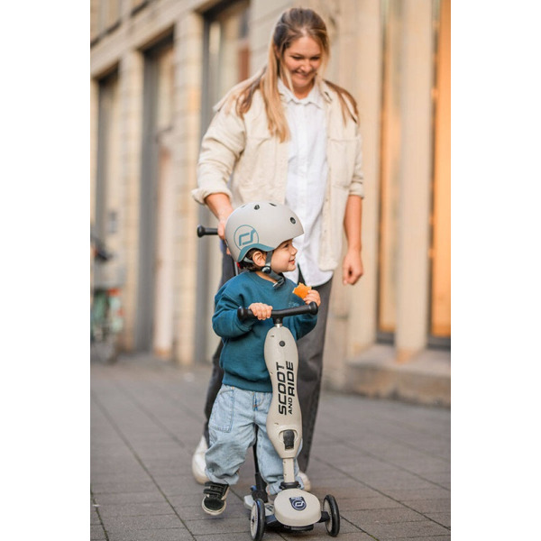 ASH szary highwaykick 1 Push and Go 2w1 Jeździk i hulajnoga z rączką do prowadzenia 1-5 lat