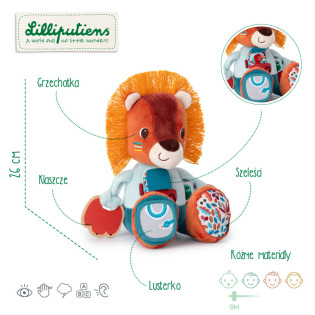 LEW JACK przytulanka aktywizująca wielofunkcyjna Lilliputiens 9m+