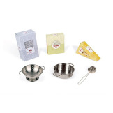 MOZAIKA duża drewniana kuchnia z dźwiękiem, światłem LED i 6 akcesoriami