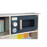 MOZAIKA duża drewniana kuchnia z dźwiękiem, światłem LED i 6 akcesoriami