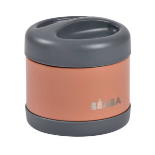 MINERAL GREY/TERRACOTTA pojemnik termos obiadowy ze stali nierdzewnej z hermetycznym zamknięciem duży 500 ml