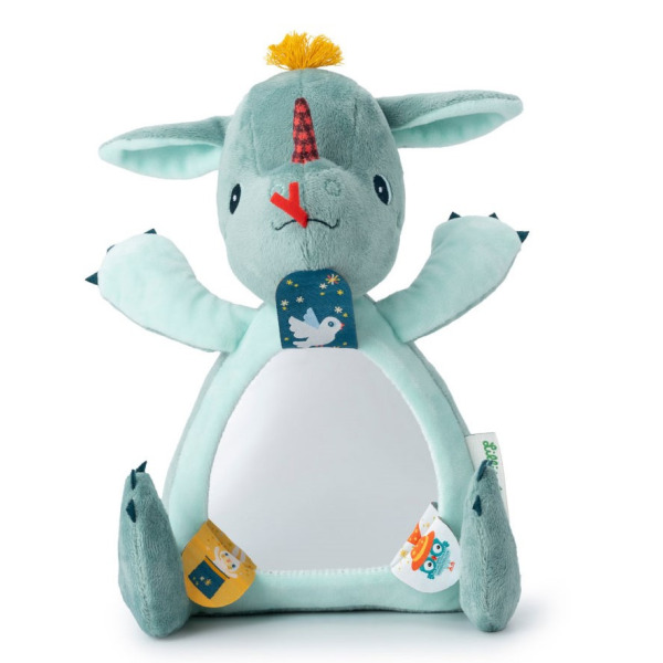 SMOK JOE przytulanka aktywizująca z lusterkiem A KUKU Lilliputiens 6m+