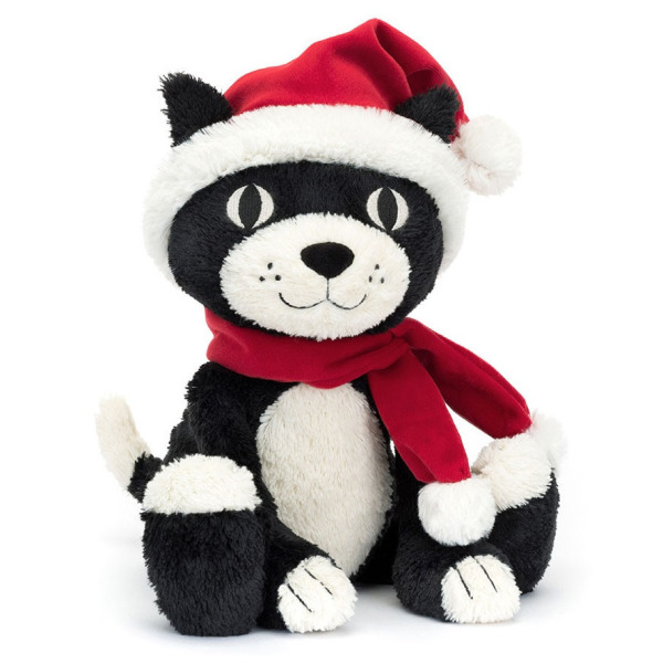 Kot w świątecznej czapce i szaliku 32 cm Christmas Jellycat Jack