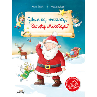 GDZIE SĄ PREZENTY, ŚWIĘTY MIKOŁAJU książka kartonowa z okienkami Anna Taube wyd. JupiJo 2+