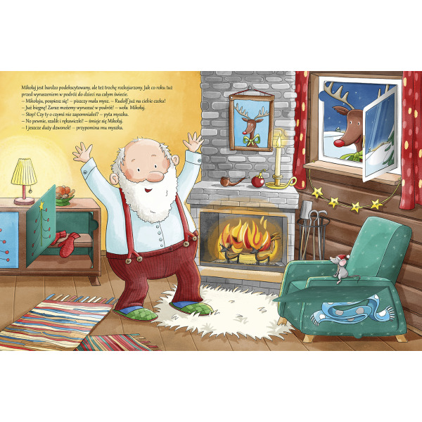 GDZIE SĄ PREZENTY, ŚWIĘTY MIKOŁAJU książka kartonowa z okienkami Anna Taube wyd. JupiJo 2+
