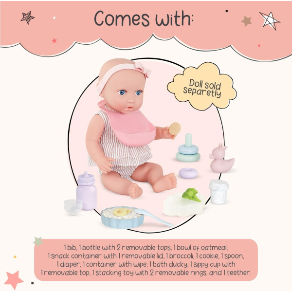 ZESTAW DO KARMIENIA I PRZEWIJANIA lalki niemowlakaoraz zabawki dla dzidziusia