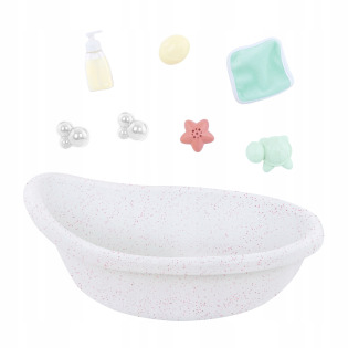 WANNA z akcesoriami do kąpieli dla lalki niemowlaka Lulla Baby  2+