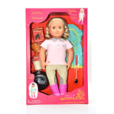 TAMERA duża lalka dżokejka blondynka z akcesoriami, ZGINANE ŁOKCIE i KOLANA 46 cm