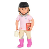 TAMERA duża lalka dżokejka blondynka z akcesoriami, ZGINANE ŁOKCIE i KOLANA 46 cm