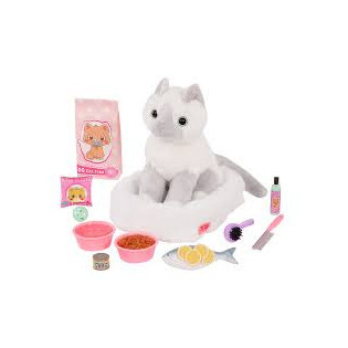 LEGOWISKO DLA KOTKA zestaw akcesoriów do pielęgnacji i karmienia kota