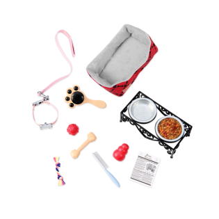 TROSKA O PIESKA zestaw akcesoriów do pielęgnacji i karmienia psa