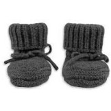 BUCIKI NIECHODKI Z WEŁNY MERINO 6-12 m Grafitowe Pigeon