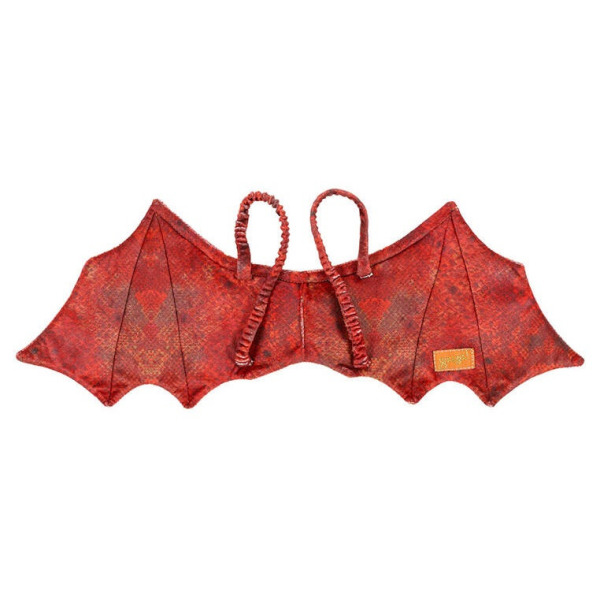 CZERWONY SMOK skrzydła i maska karnawałowa