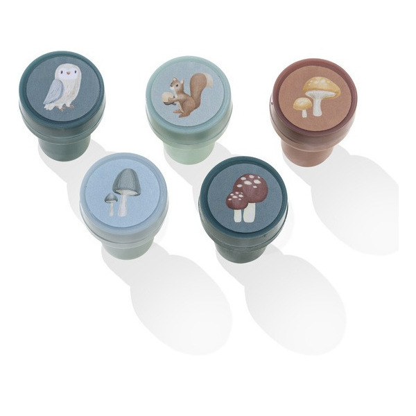 PIECZĄTKI Z TUSZEM zestaw 16 sztuk Forest Friends
