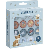 PIECZĄTKI Z TUSZEM zestaw 16 sztuk Forest Friends