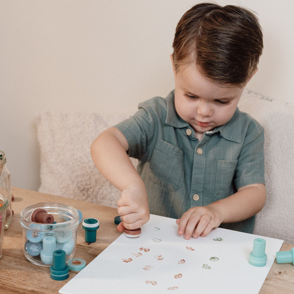 PIECZĄTKI Z TUSZEM zestaw 16 sztuk Forest Friends