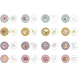 PIECZĄTKI Z TUSZEM zestaw 16 sztuk Fairy Garden