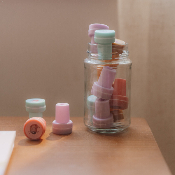 PIECZĄTKI Z TUSZEM zestaw 16 sztuk Fairy Garden