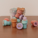 PIECZĄTKI Z TUSZEM zestaw 16 sztuk Fairy Garden