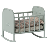 METALOWA KOŁYSKA vintage z akcesoriami Mięta niebieska