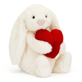 KRÓLICZEK z czerwonym serduszkiem przytulanka 31 cm