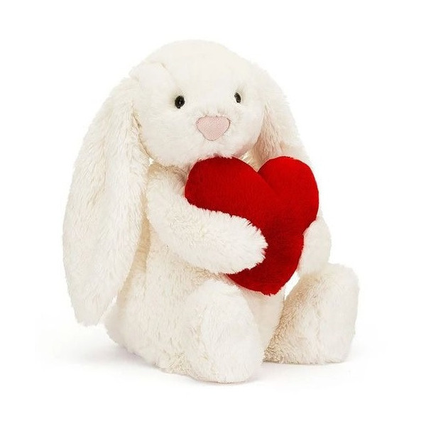 KRÓLICZEK z czerwonym serduszkiem przytulanka 31 cm