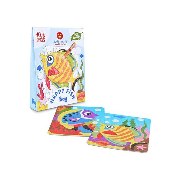 KOLOROWE RYBKI zestaw kreatywny do kolorowania piaskiem Sabbiarelli Bag