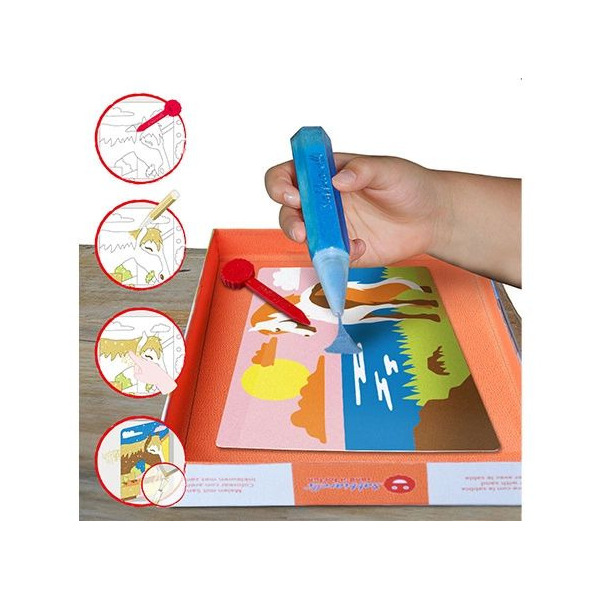 KONIE W BIEGU zestaw do kolorowania piaskiem Smart Kit