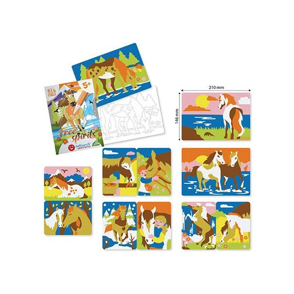 KONIE W BIEGU zestaw do kolorowania piaskiem Smart Kit