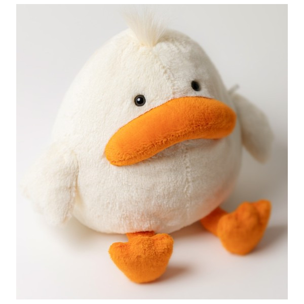 Mięciutka kaczuszka DELIA kremowa przytulanka 23 cm