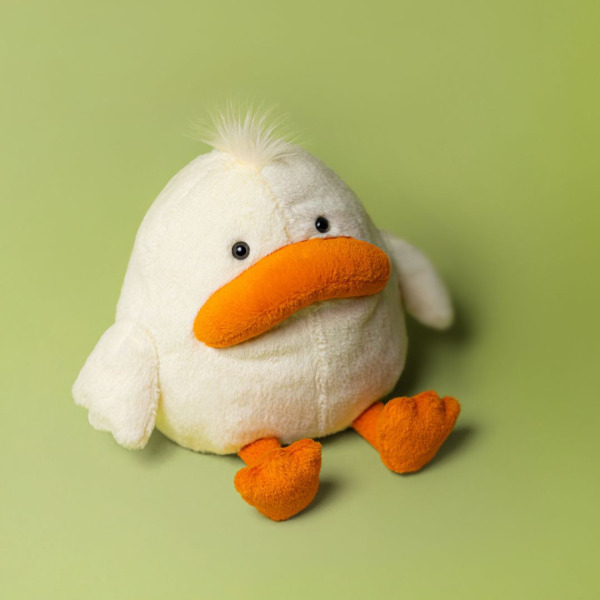 Mięciutka kaczuszka DELIA kremowa przytulanka 23 cm