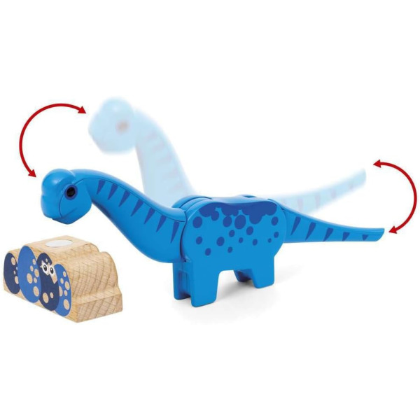 POCIĄG NA BATERIĘ zestaw z brachiozaurem DINO 5 el. World