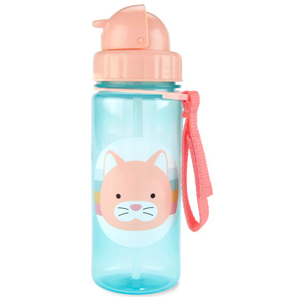 KOTEK bidon z chowaną słomką Zoo 390 ml