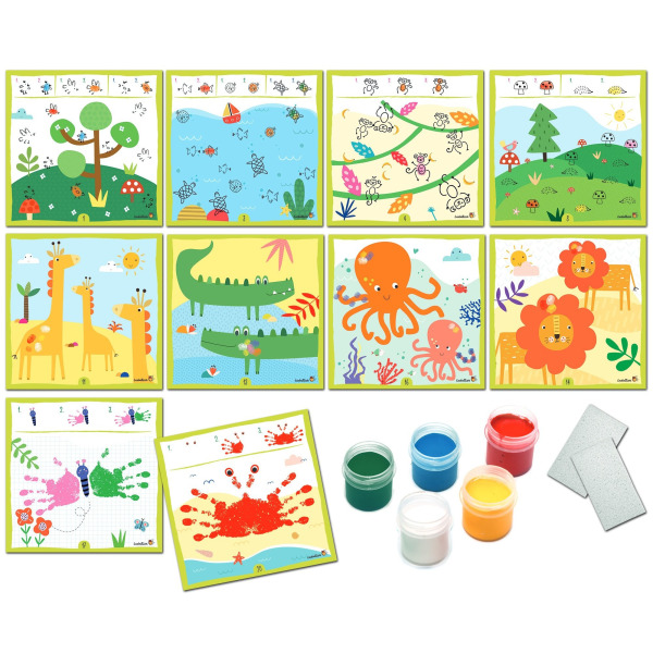 MALOWANIE ODCISKIEM PALCA zestaw kreatywny dla najmłodszych Crea Dudù Ludattica 2+