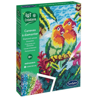 PAPUŻKI NIEROZŁĄCZKI obrazek do ozdabiania cyrkoniami zestaw kreatywny SentoSphere 8+