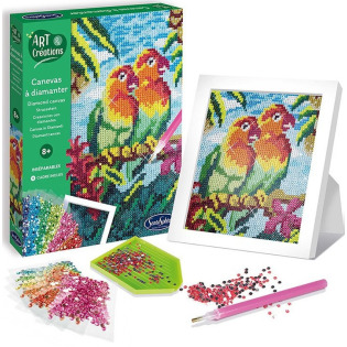 PAPUŻKI NIEROZŁĄCZKI obrazek do ozdabiania cyrkoniami zestaw kreatywny SentoSphere 8+