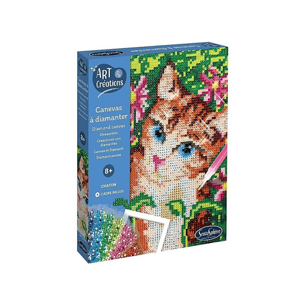 KOTEK obrazek do ozdabiania cyrkoniami zestaw kreatywny SentoSphere 8+