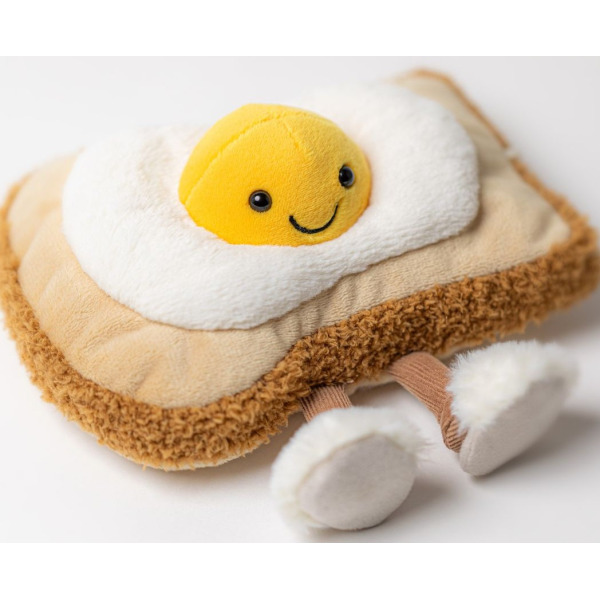 WESOŁE JAJKO SADZONE na toście przytulanka 16 cm