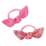 PALM SPRING gumki do włosów z kokardką zestaw 2 szt.