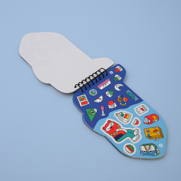 VROOM - zeszyt kreatywny z naklejkami wielokrotnego użytku PODRÓŻ