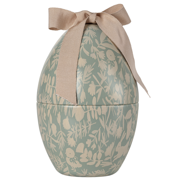 JAJKO WIELKANOCNE Z KRÓLICZKIEM metalowa dekoracja wielkanocna Mięta