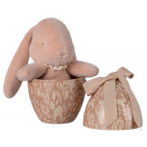 JAJKO WIELKANOCNE Z KRÓLICZKIEM metalowa dekoracja wielkanocna Pudrowy róż