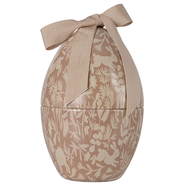 JAJKO WIELKANOCNE Z KRÓLICZKIEM metalowa dekoracja wielkanocna Pudrowy róż