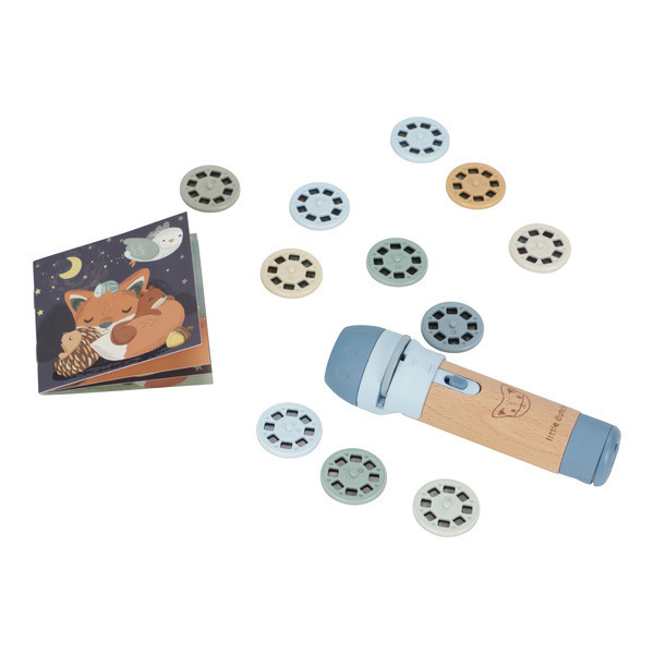 PROJEKTOR latarka z 12 bajkami na slajdach BŁĘKIT