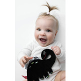 DINOZAUR szeleszcząca szmatka kontrastowa przytulanka