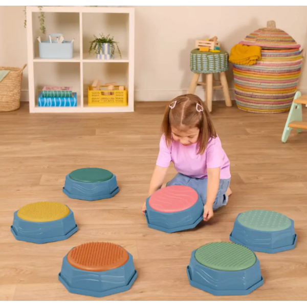 6 PÓL/KAMIENI SENSORYCZNYCH zestaw modułowy Balance & Hop Stepping Stones Sensory Step Stones